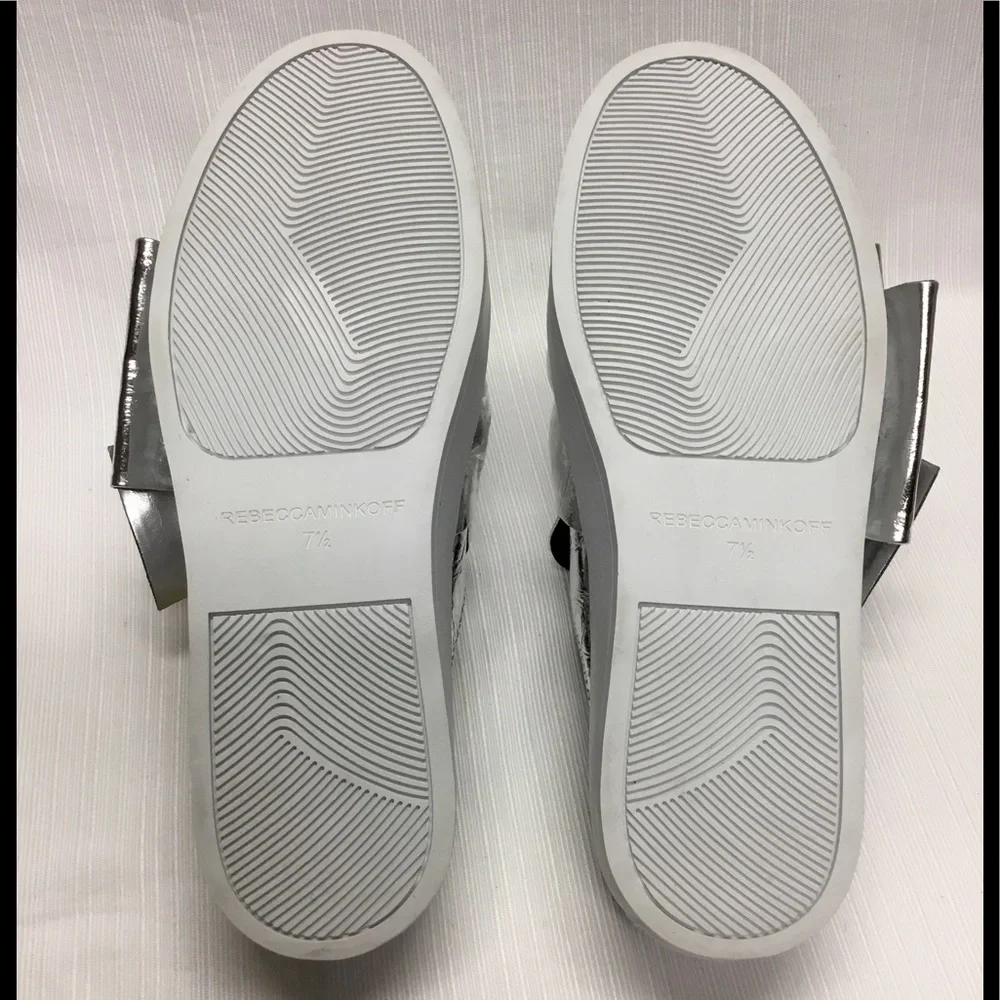 REBECCA MINKOFF New Silver Slide On Shoes - Picture 7 of 7